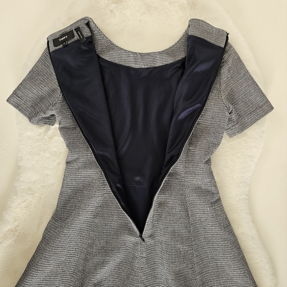 Theory The Dart Cotton Bland Herringbone Mini Dress - Picture 4 of 7